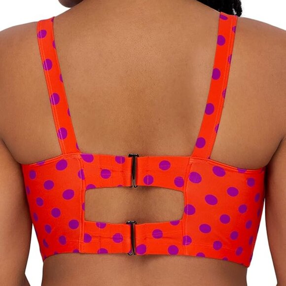 **Smart & Sexy** Women's Plus-Size Long Lined Underwire Swim Bikini Top. 34D - Picture 3 of 6